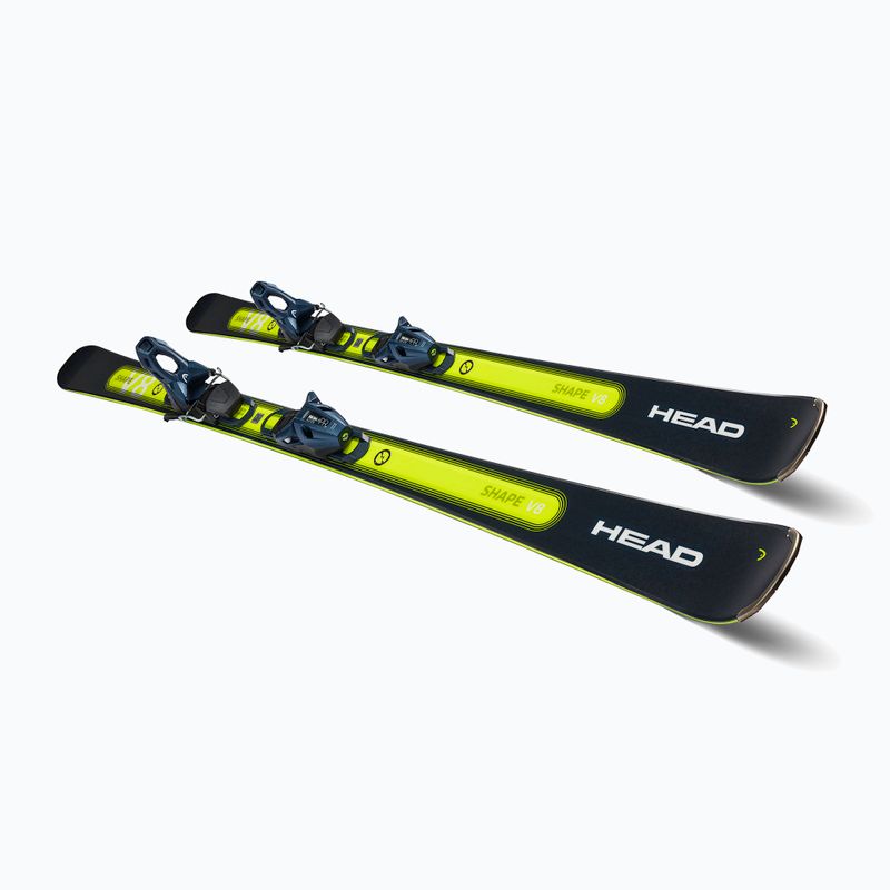 Sci da discesa HEAD Shape e-V8 SW AMT-PR + attacchi PR 11 blu scuro/giallo neon 6