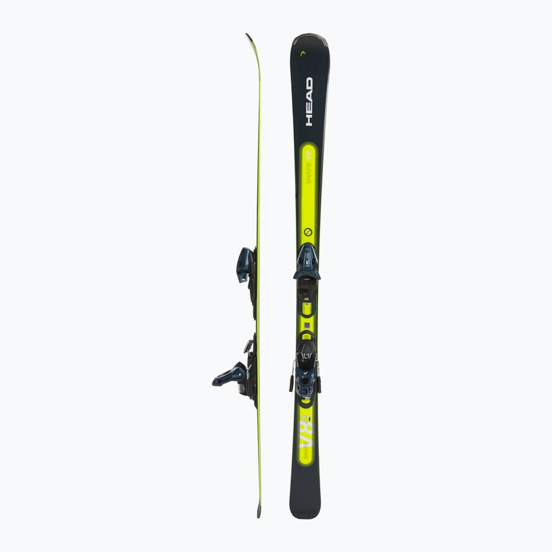 Sci da discesa HEAD Shape e-V8 SW AMT-PR + attacchi PR 11 blu scuro/giallo neon 2