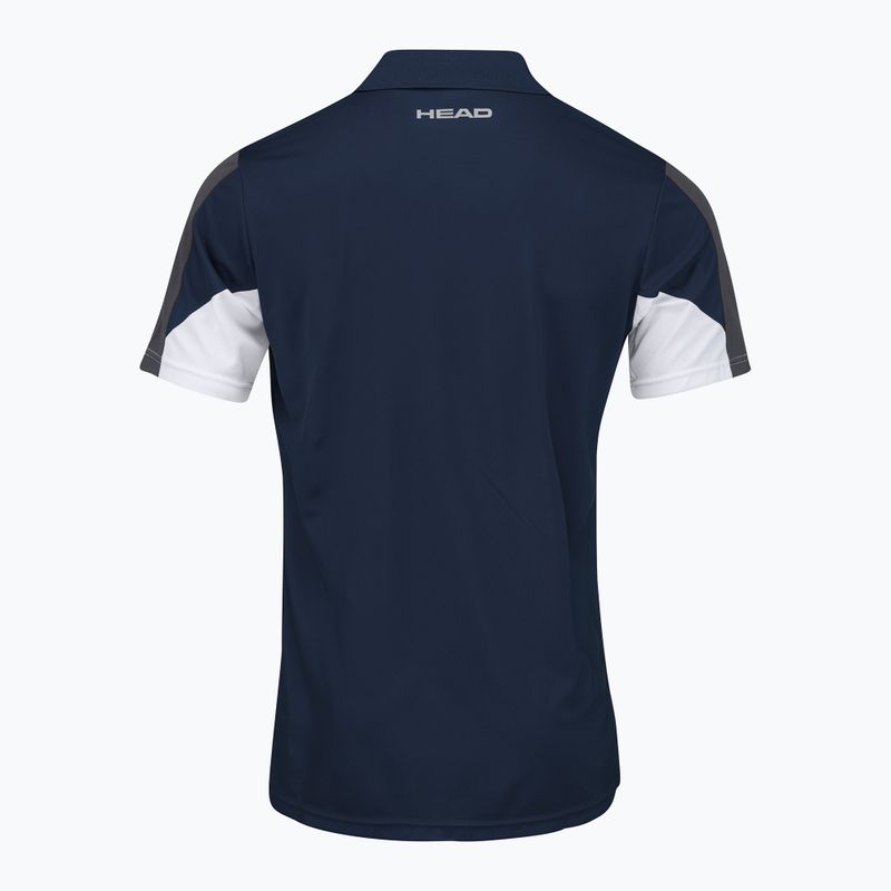 Polo da tennis HEAD da uomo Club 22 Tech Polo blu scuro 5