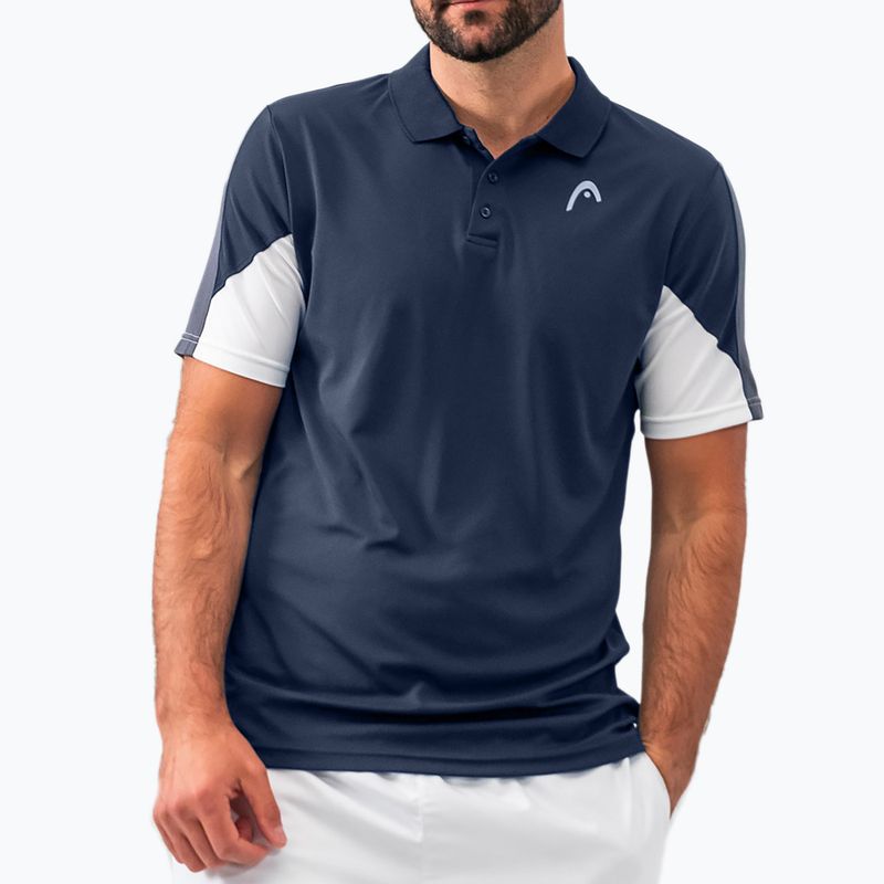 Polo da tennis HEAD da uomo Club 22 Tech Polo blu scuro