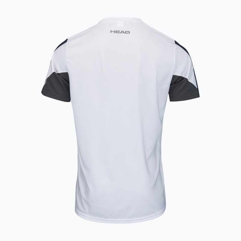 Maglietta da tennis HEAD Club 22 Tech bianco/blu scuro da uomo 2