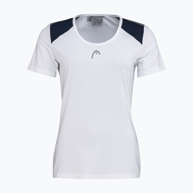 Maglietta da tennis donna HEAD Club 22 Tech bianco/blu scuro