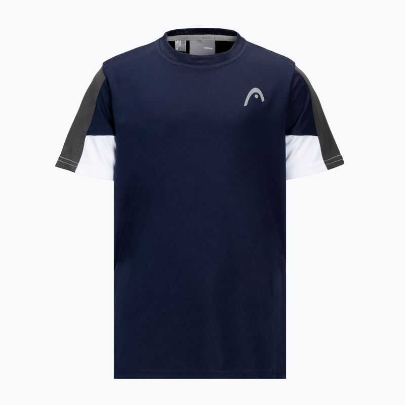 Maglietta da tennis HEAD Club 22 Tech da bambino blu scuro