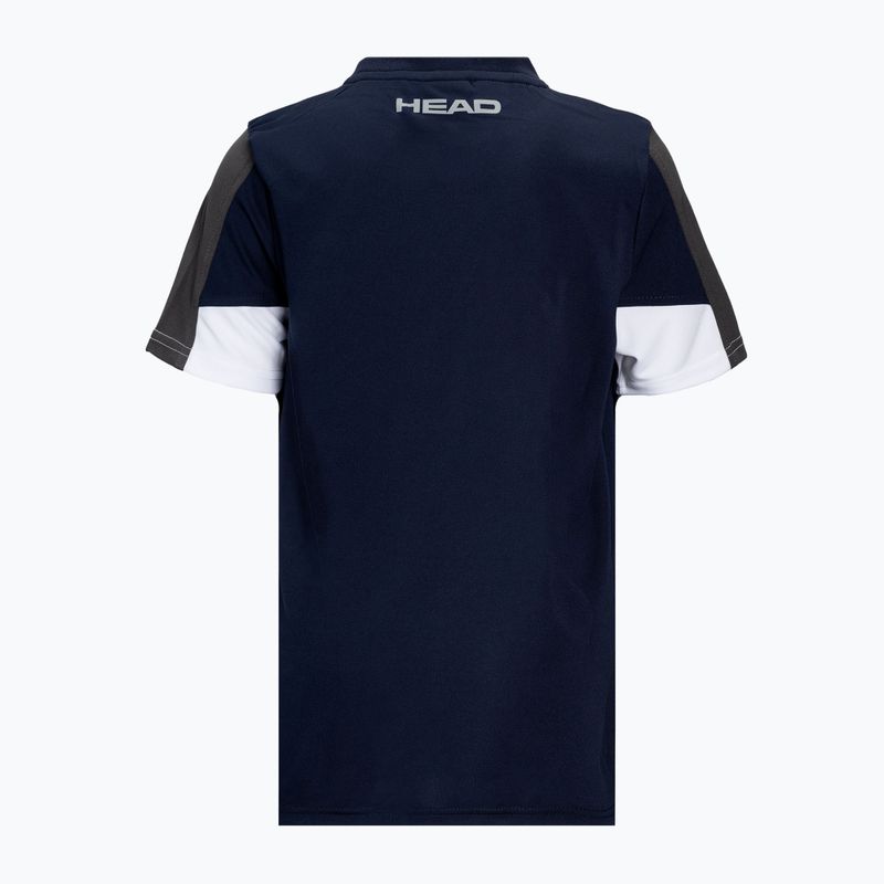 Maglietta da tennis HEAD Club 22 Tech da bambino blu scuro 2