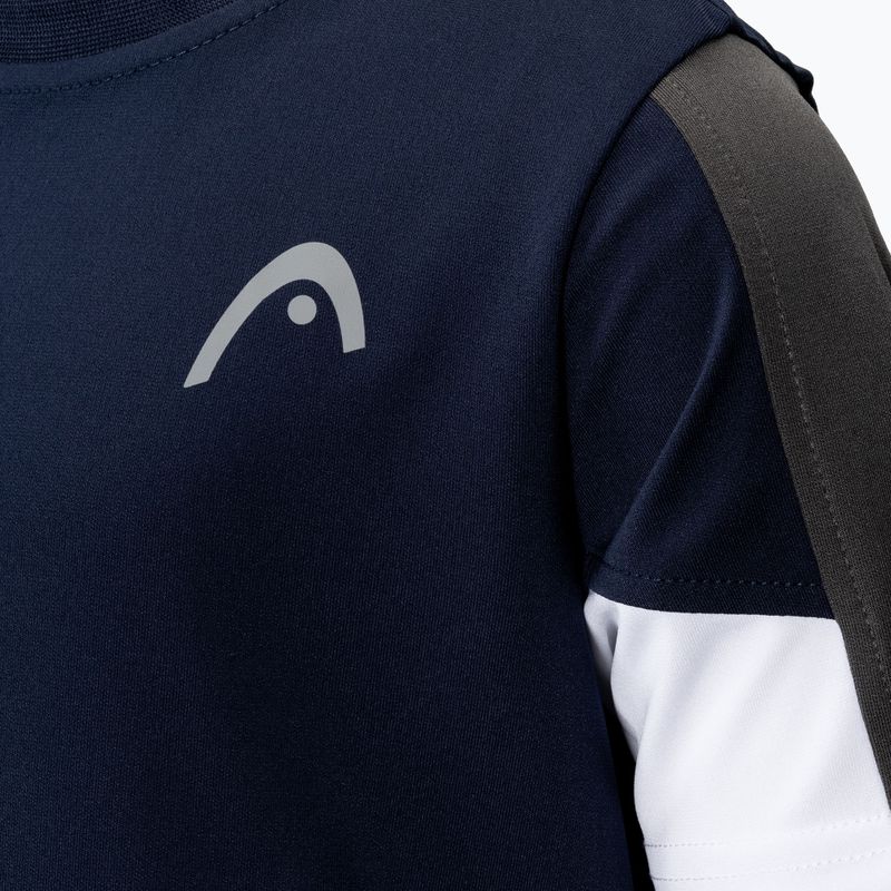 Maglietta da tennis HEAD Club 22 Tech da bambino blu scuro 3