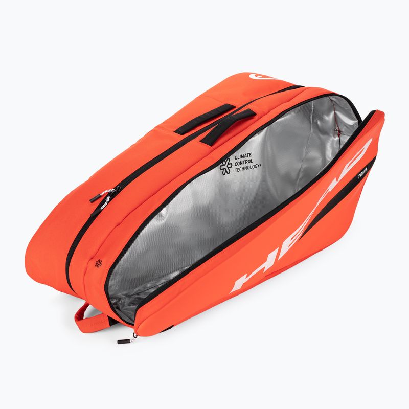 Borsa da tennis HEAD Tour Racquey L 80 l arancione fluo 7