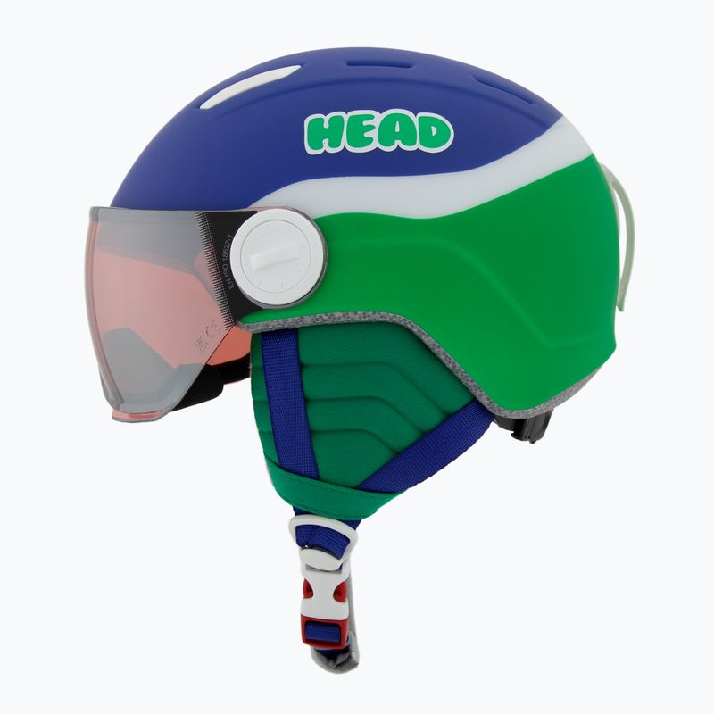 Casco da sci Head Mojo Visor Jr per bambini blu/verde/argento rosso 3