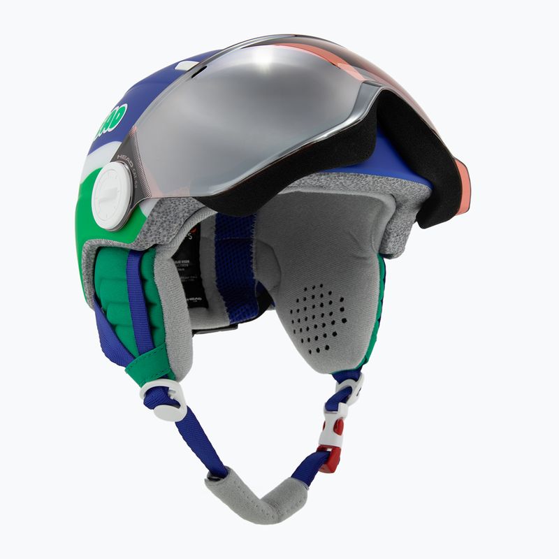 Casco da sci Head Mojo Visor Jr per bambini blu/verde/argento rosso 9