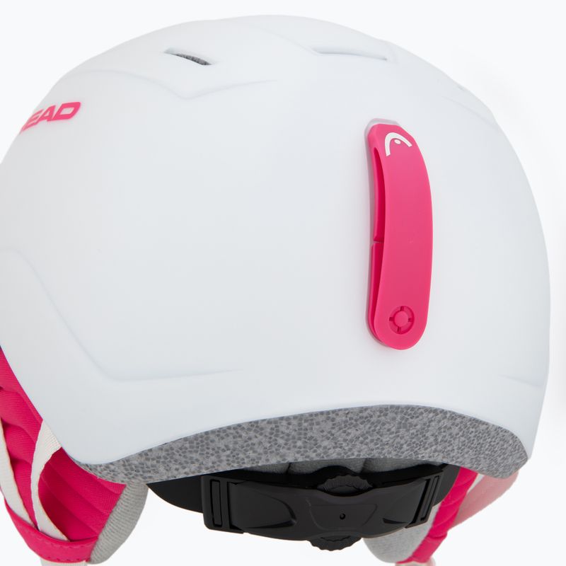 Casco da sci HEAD per bambini Maja Visiera bianco/argento rosso 8
