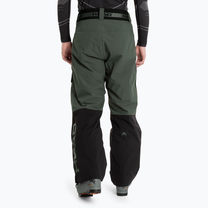 Pantaloni da sci da uomo HEAD Race Nova nero/timo scuro 2