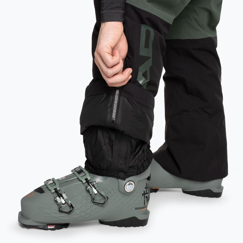Pantaloni da sci da uomo HEAD Race Nova nero/timo scuro 6