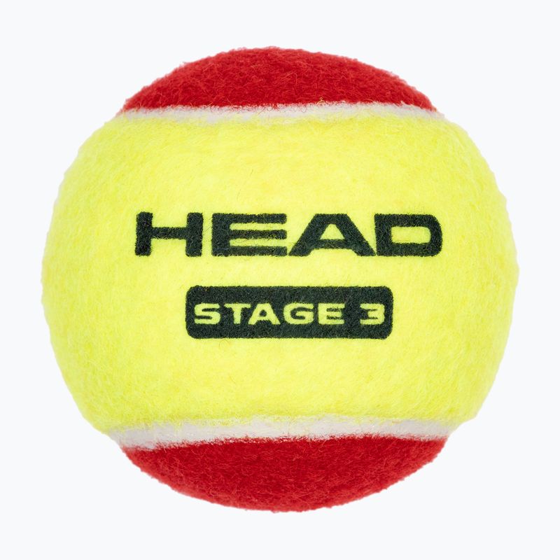 HEAD Stage 3 palline da tennis per bambini 3 pezzi rosso. 3