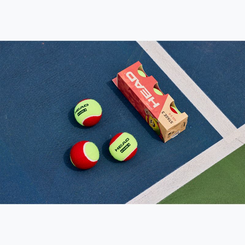 HEAD Stage 3 palline da tennis per bambini 3 pezzi rosso. 4