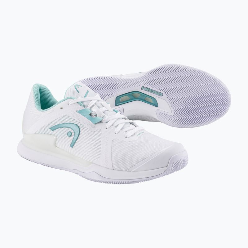 Scarpe da tennis da donna HEAD Sprint Evo 3.5 Clay bianco/turchese 5