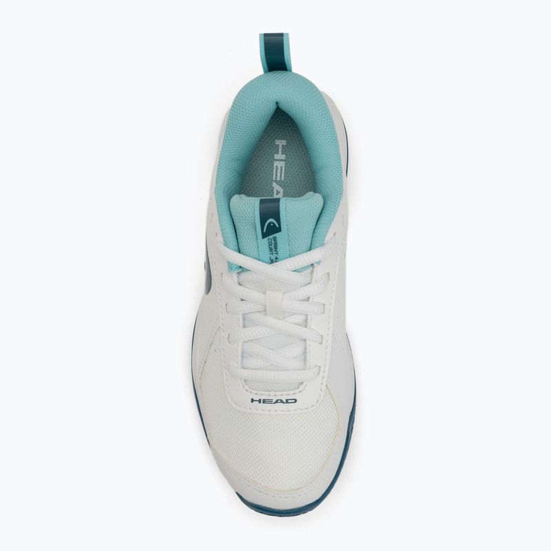 Scarpe da tennis HEAD per bambini Sprint Court 4.0 bianco/turchese 5