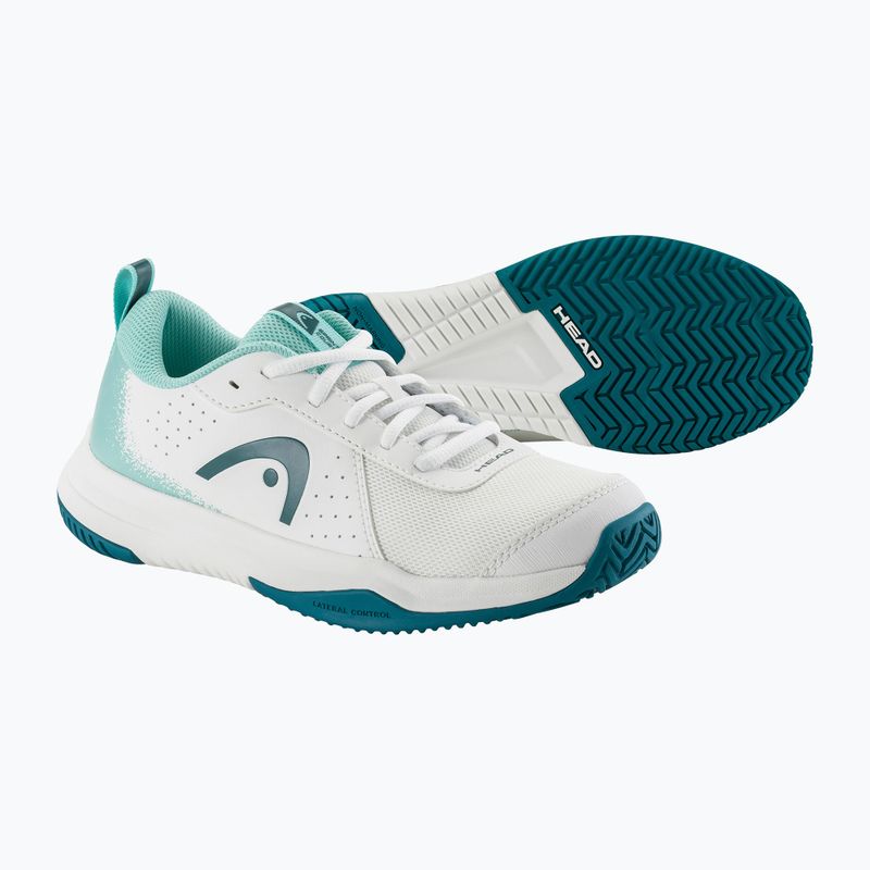 Scarpe da tennis HEAD per bambini Sprint Court 4.0 bianco/turchese 12