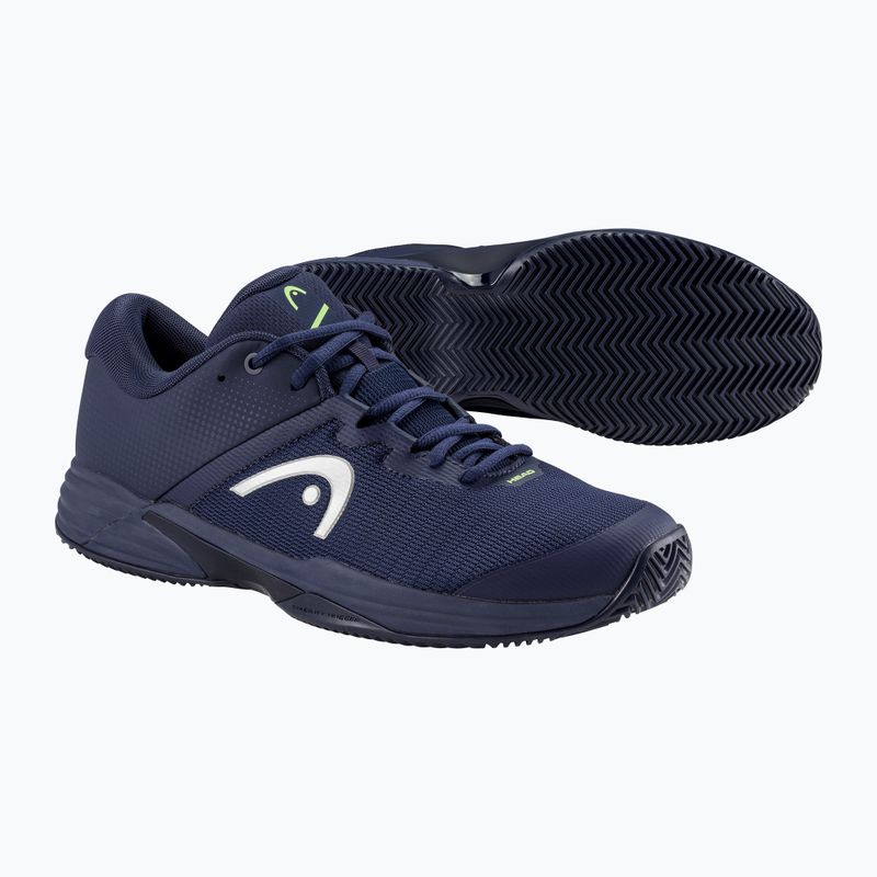 Scarpe da tennis HEAD Revolt Evo 2.0 Clay navy/ lime uomo 5