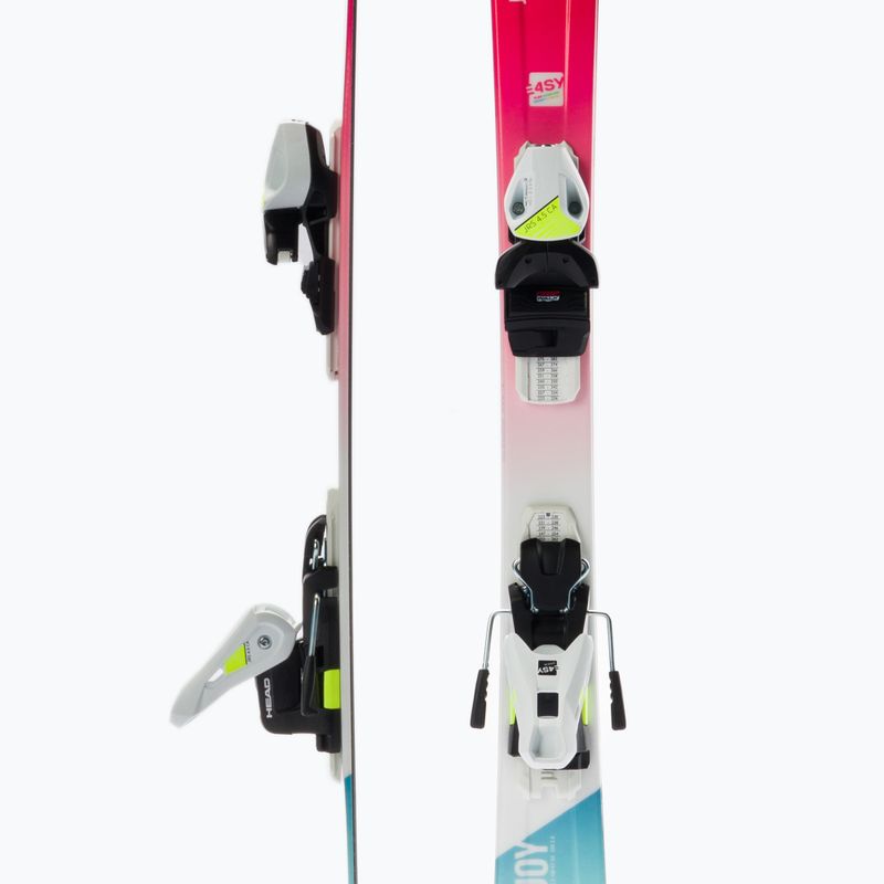 Sci da discesa per bambini HEAD Joy Easy Jrs + attacchi Jrs 4.5 bianco/blu/rosa 5