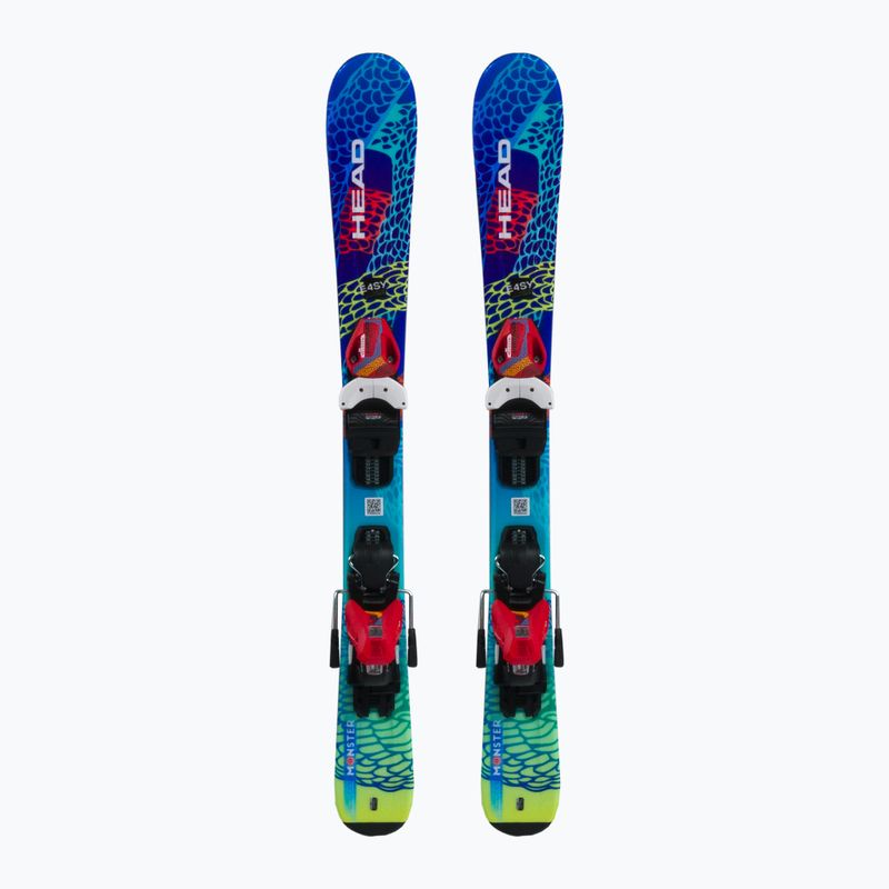 Sci da discesa per bambini HEAD Monster Easy Jrs + Attacchi Jrs 4.5 multicolore