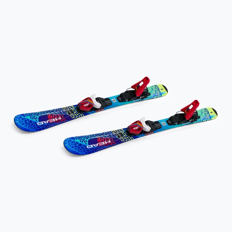 Sci da discesa per bambini HEAD Monster Easy Jrs + Attacchi Jrs 4.5 multicolore 4