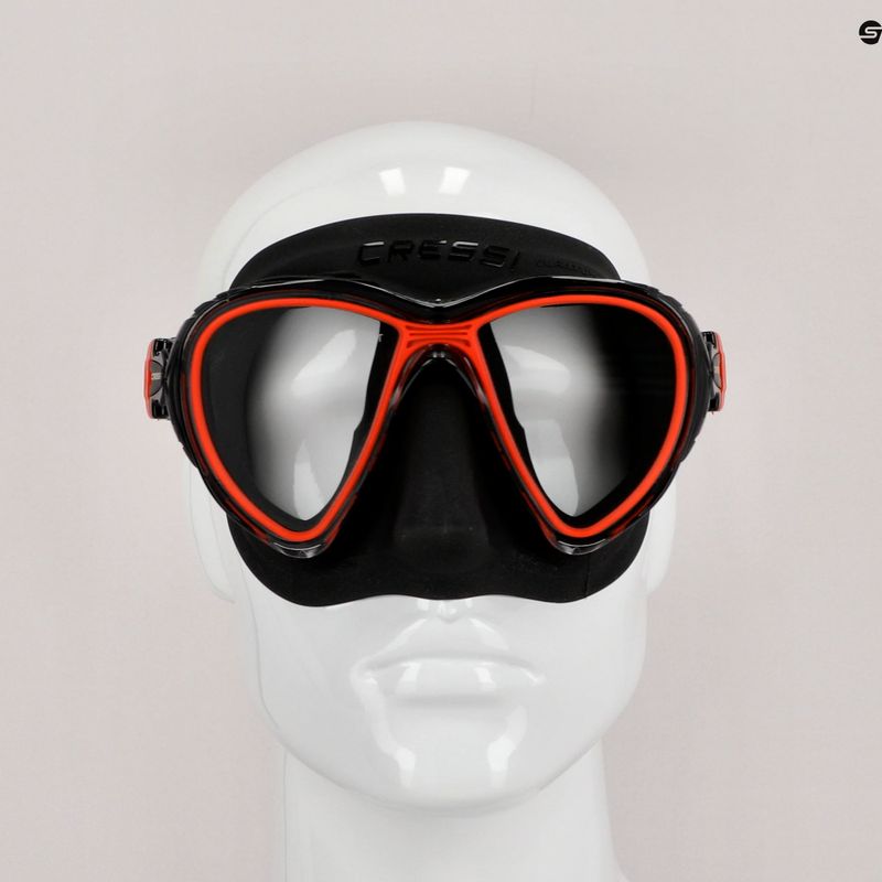 Maschera subacquea Cressi Quantum nero/rosso 7