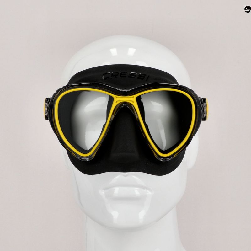 Maschera subacquea Cressi Quantum nero/giallo 7