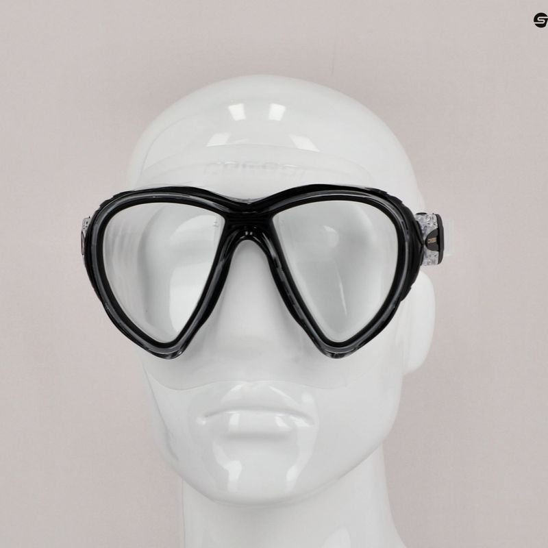 Maschera subacquea Cressi Quantum trasparente/nera 7