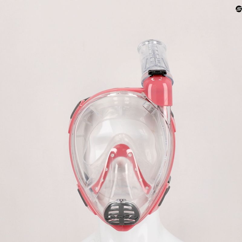 Maschera Cressi Baron Full Face per lo snorkeling trasparente/rosa 6