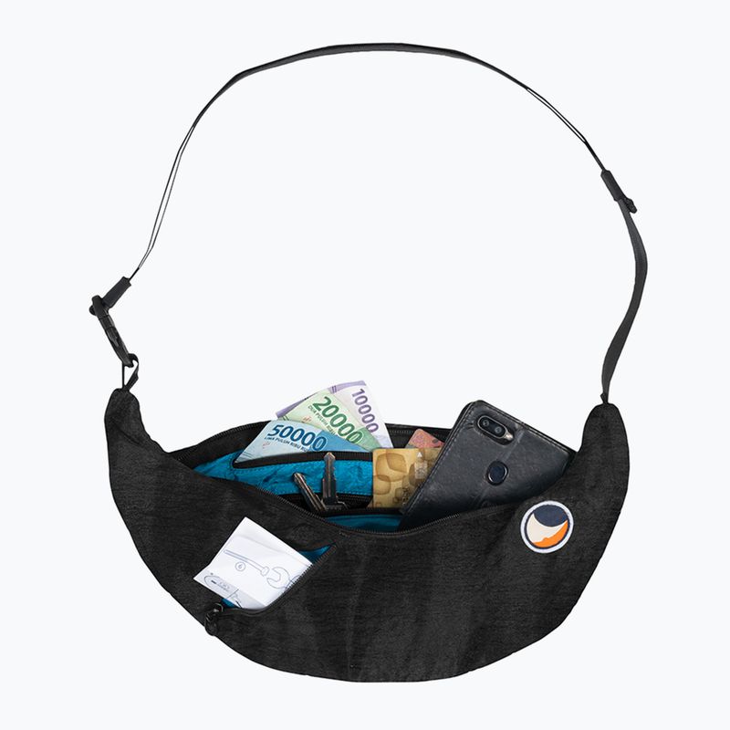 Ticket To The Moon - Borsa a tracolla con fionda in stile upcycled, nero 4