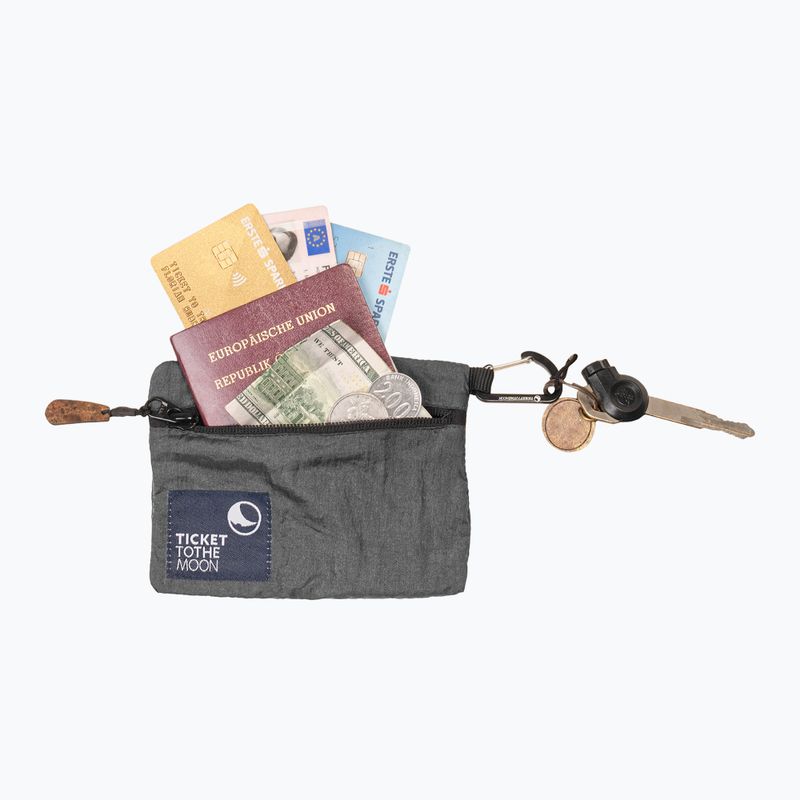 Portafoglio da viaggio Ticket To The Moon grigio scuro 2