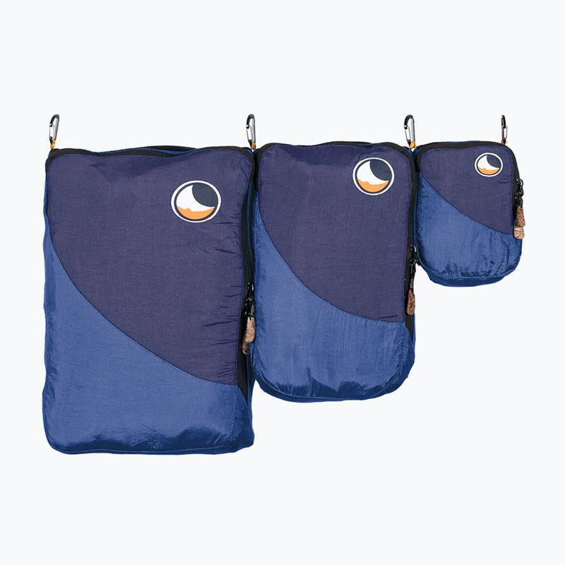 Set di cubi organizzatori da viaggio Ticket To The Moon 3 pezzi blu royal/blu navy