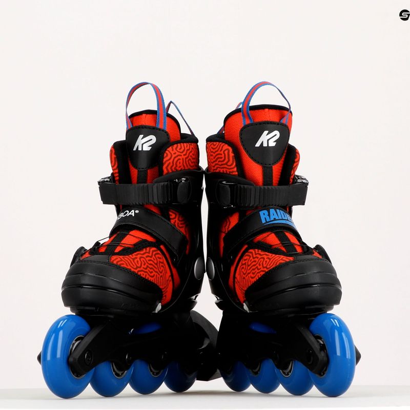 Pattini a rotelle per bambini K2 Raider Boa rosso/nero/blu 12