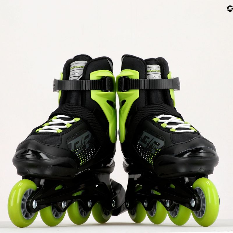 Pattini a rotelle per bambini Bladerunner by Rollerblade Phoenix nero/verde 10