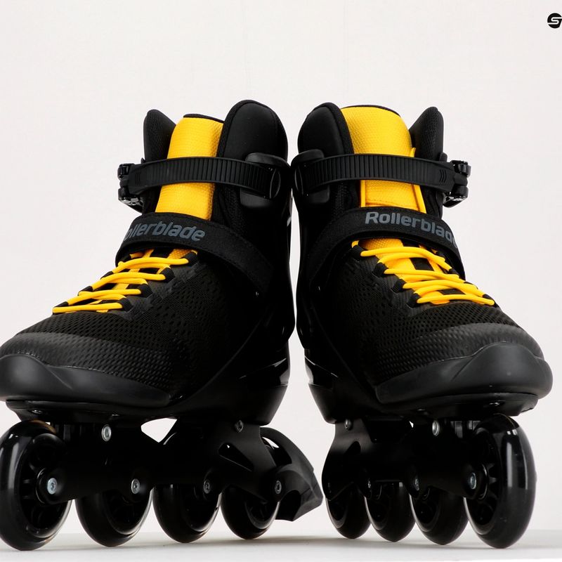 Pattini Rollerblade Spark 80 nero/giallo zafferano da uomo 9