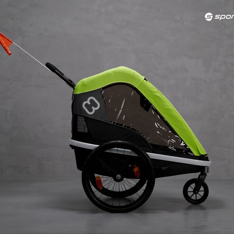 Rimorchio per biciclette Hamax Avenida One verde lime 9