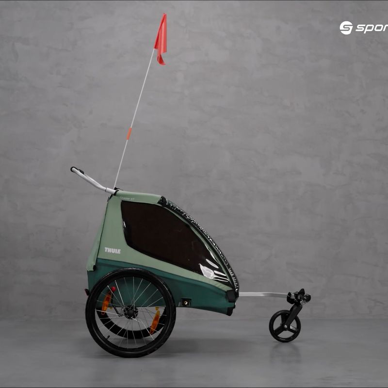 Thule Coaster XT Rimorchio bici+passeggino per due persone verde 10101820 10