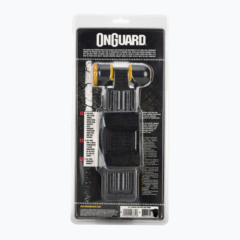 Serratura per bicicletta OnGuard Link Plate Lock Revolver Combo X4P 8131 2
