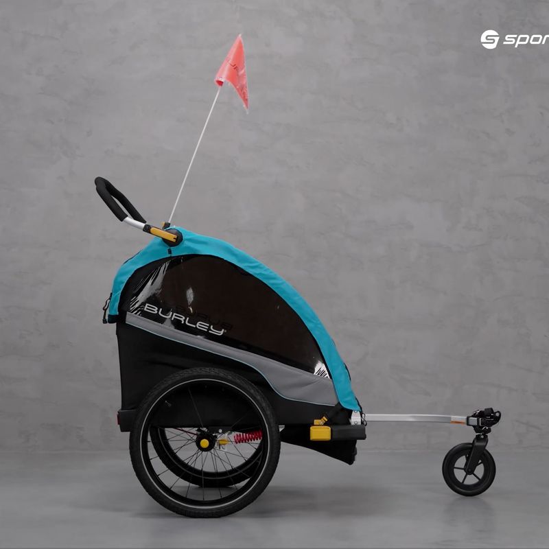 Rimorchio per biciclette Burley D'Lite X Double aqua 19