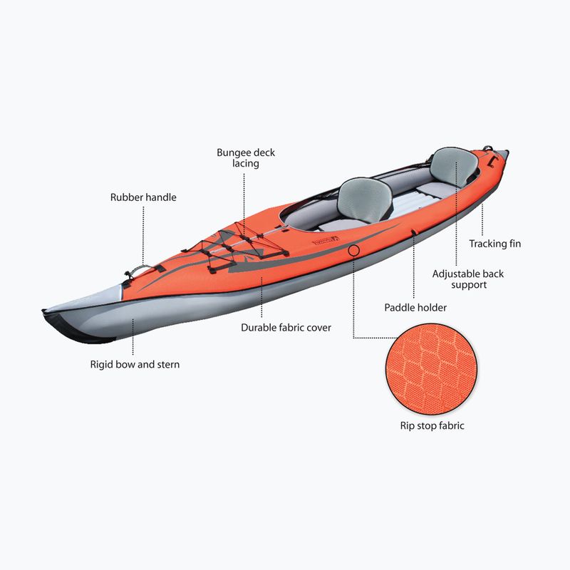 Kayak gonfiabile da 2 persone Advanced Elements AdvancedFrame Convertible with Pump 457 cm red 9