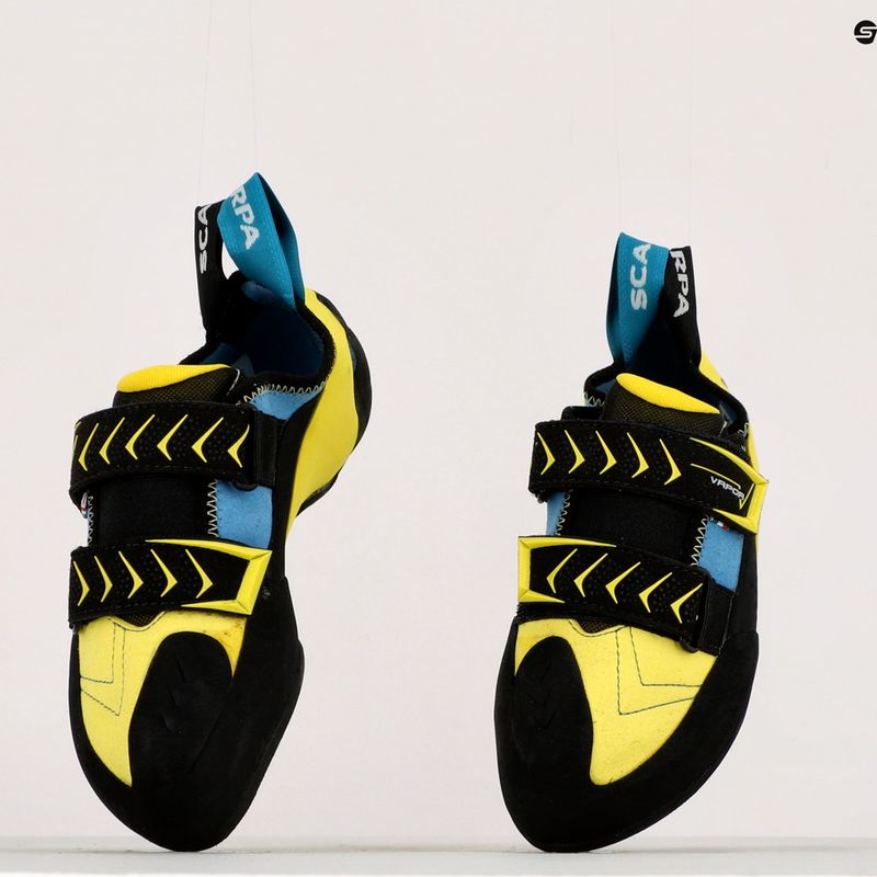 Scarpe da arrampicata da uomo SCARPA Vapor V ocean/yellow 9