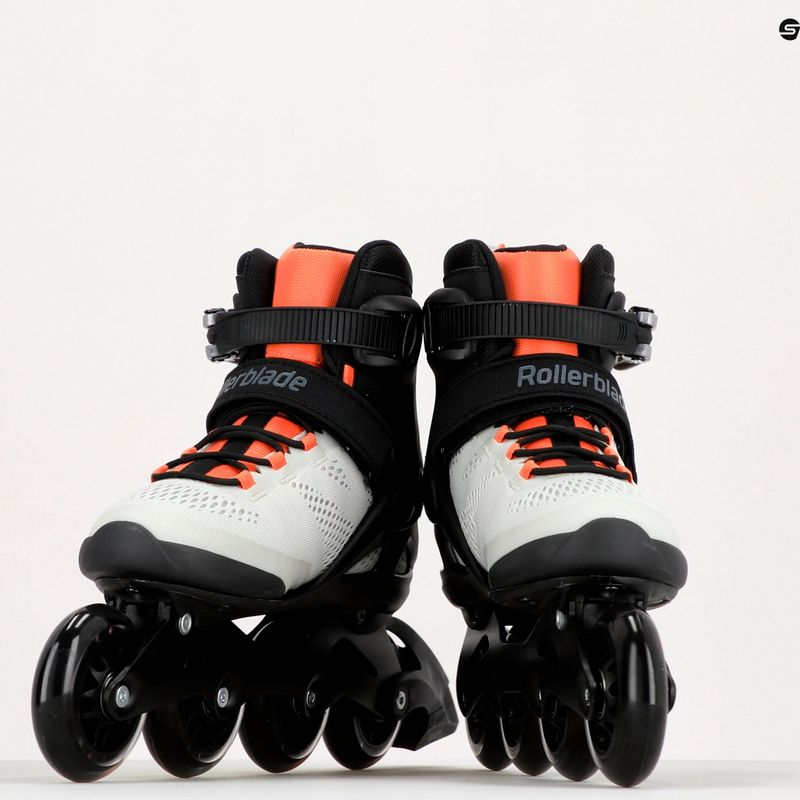 Pattini a rotelle Rollerblade Macroblade 80 da donna, grigio ghiacciaio/corallo 12