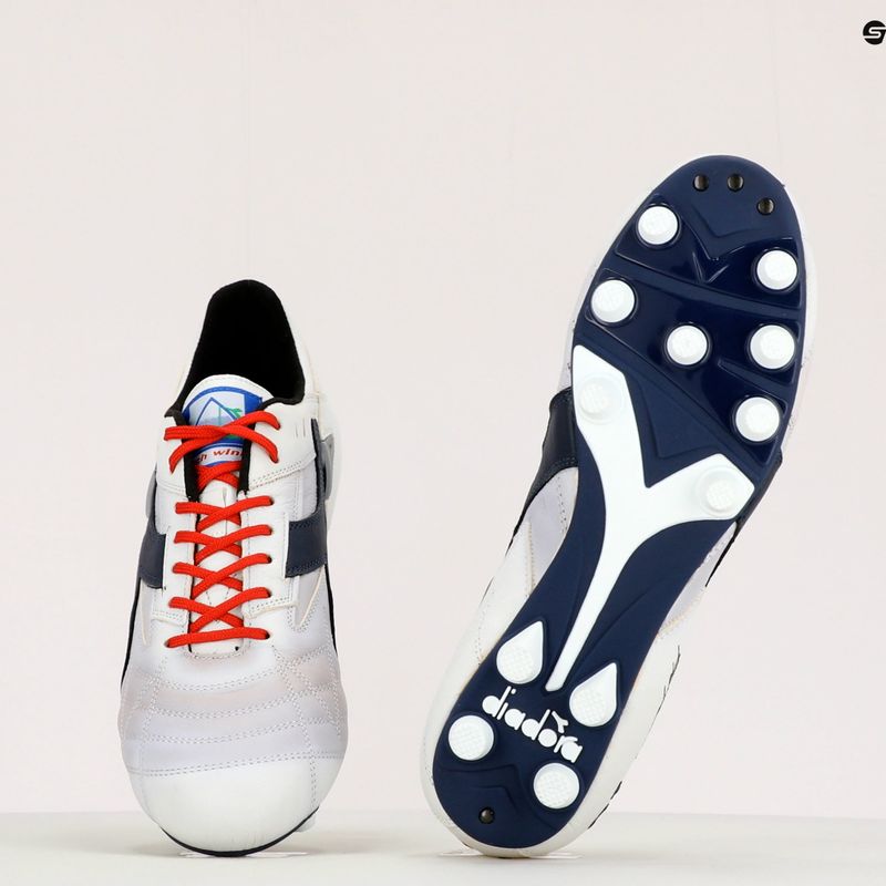 Scarpe da calcio uomo Diadora Match Winner RB Italy OG MDPU bianco e blu DD-101.172359-C1494 12