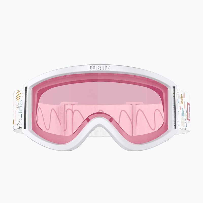 Occhiali da sci per bambini Bliz Pixie Jr bianco/rosa 2