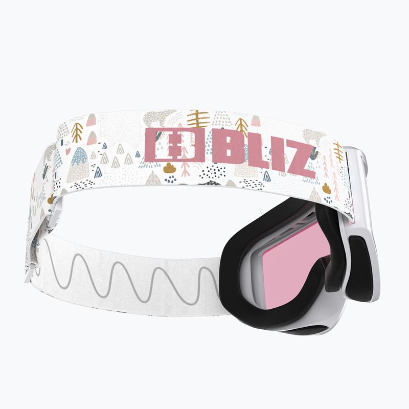 Occhiali da sci per bambini Bliz Pixie Jr bianco/rosa 5