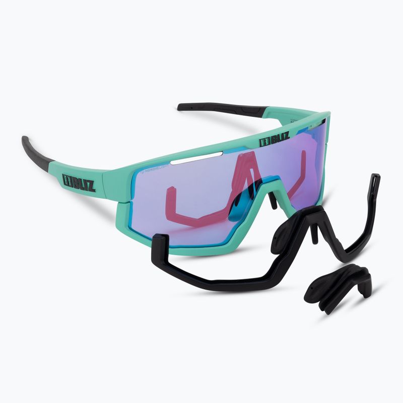 Occhiali da sole Bliz Fusion Nano Optics Nordic Light opaco turchese/begonia/blu-viola