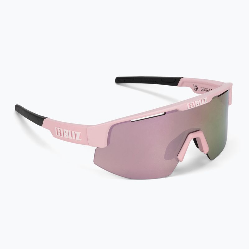 Occhiali da sole Bliz Matrix Small opaco rosa cipria/marrone rosa multi