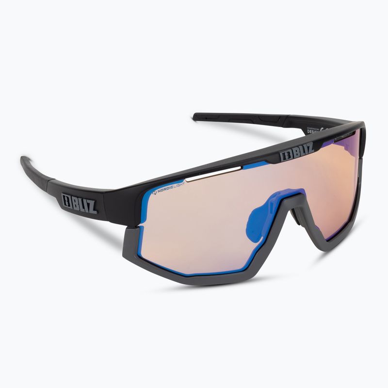 Occhiali da sole Bliz Vision Nano Optics Nordic Light nero opaco/corallo chiaro/blu arancio 2