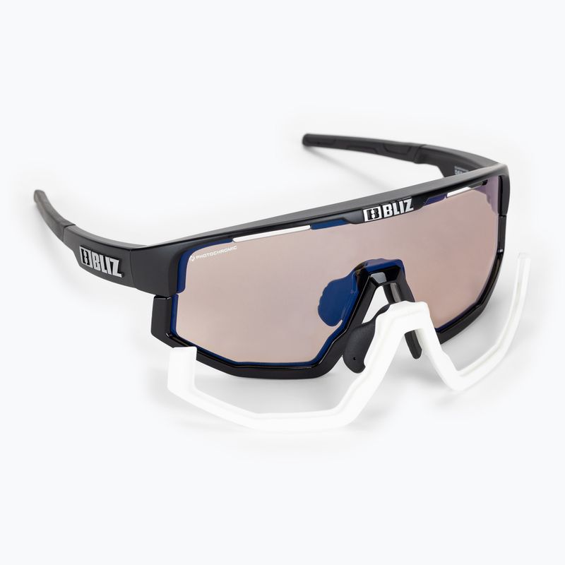 Occhiali da sole Bliz Vision Nano Optics Photochromic nero opaco/marrone blu multi 5