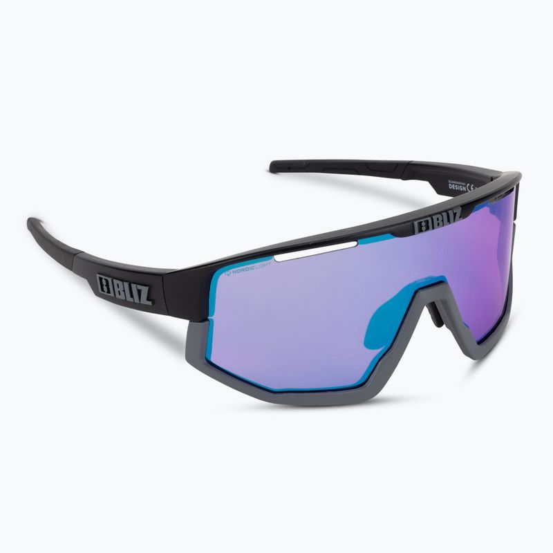 Occhiali da sole Bliz Fusion Nano Optics Nordic Light nero opaco/begonia/blu viola multi 2