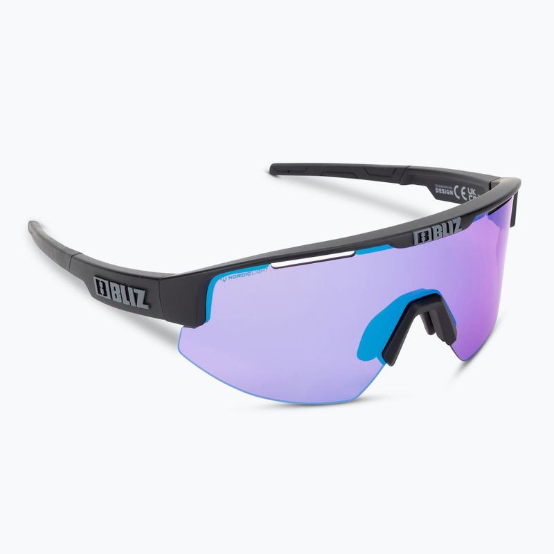 Occhiali da sole Bliz Matrix Nano Optics Nordic Light nero opaco/begonia/blu viola multi